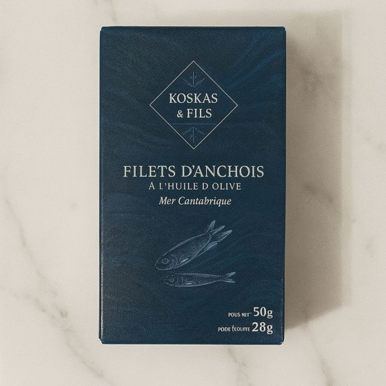 Filets d’anchois à l’huile d’olive – Mer Cantabrique | Koskas & Fils