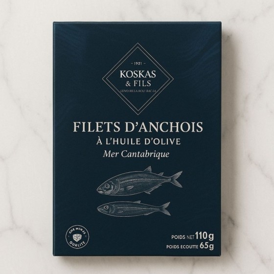 Anchovy Fillets in Olive Oil – Cantabrian Sea | Koskas & Fils