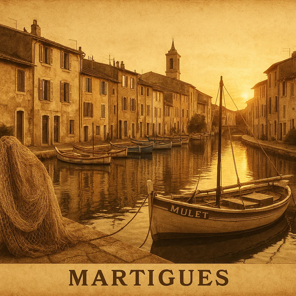 Gravure ancienne de Martigues